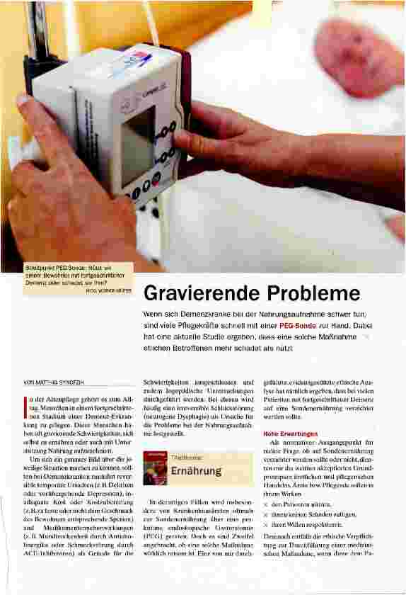 Vorschauseite 1: Gravierende Probleme