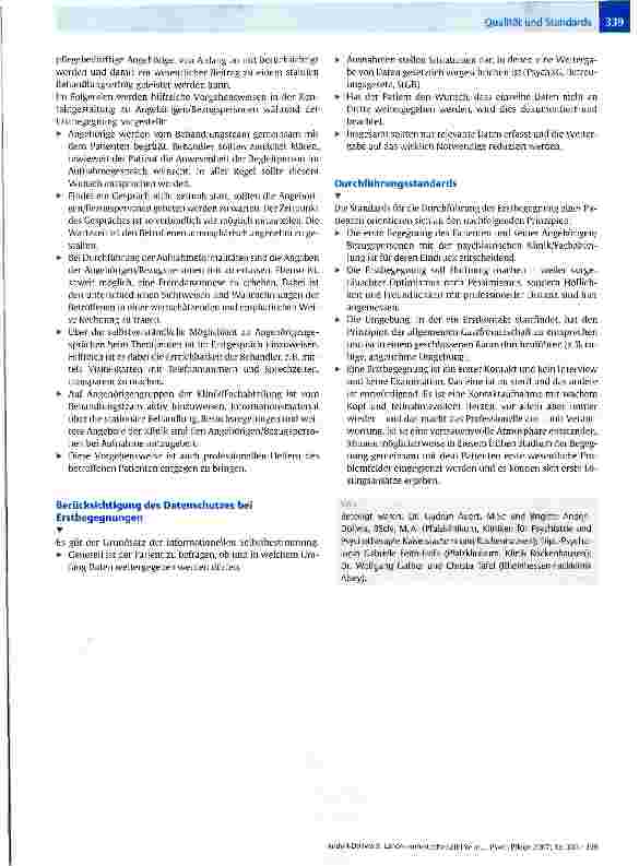 Vorschauseite 3: Landeseinheitliche Leitlinie in Rheinland-Pfalz: Die Erstbegegnung eines Patienten mit einer psychiatrischen Klinik/Fachabteilung