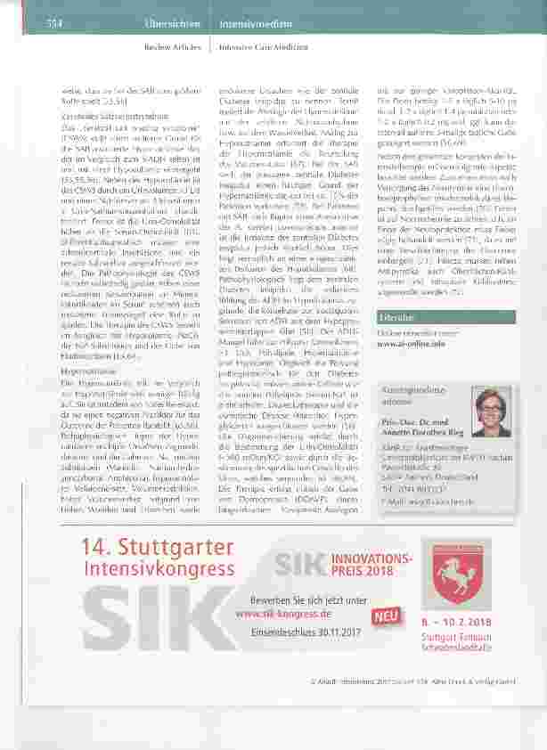 Vorschauseite 5: Teil II Die aneurysmatisch bedingte Subarachnoidalblutung: Update*