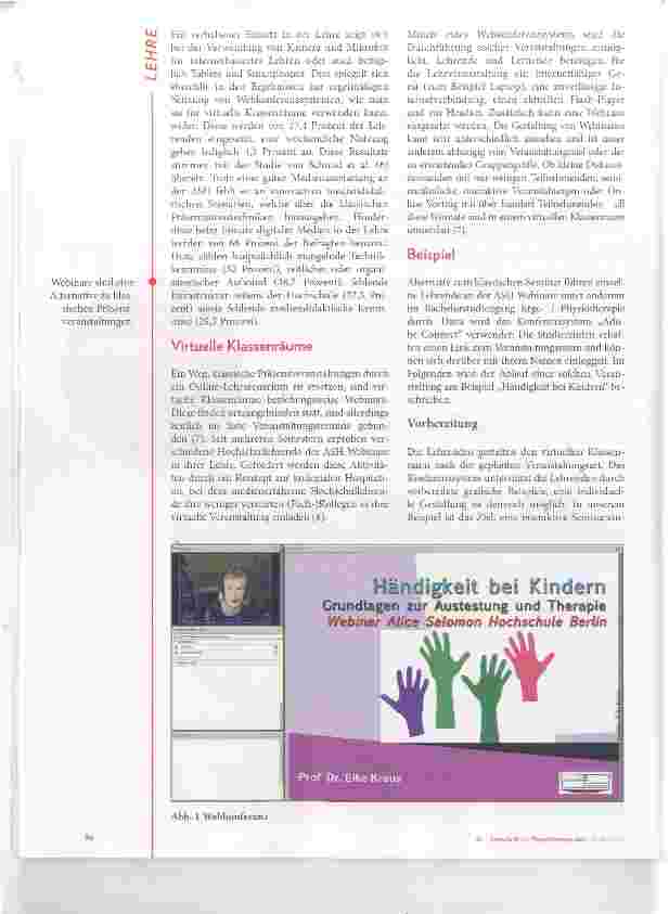 Vorschauseite 2: Virtuelle Klassenräume in Gesundheitsstudiengängen an Hochschulen