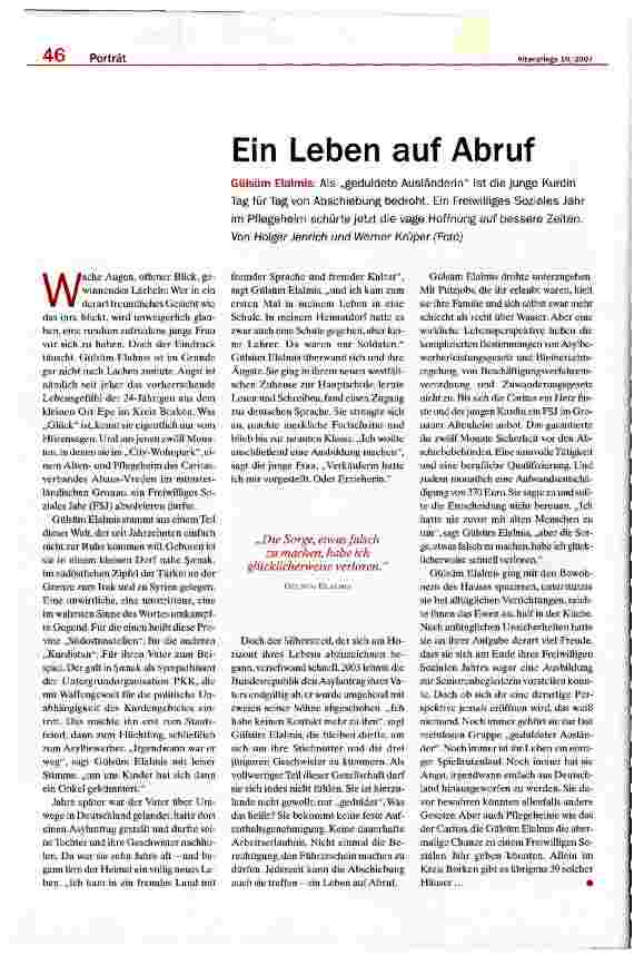 Vorschauseite 1: Ein Leben auf Abruf