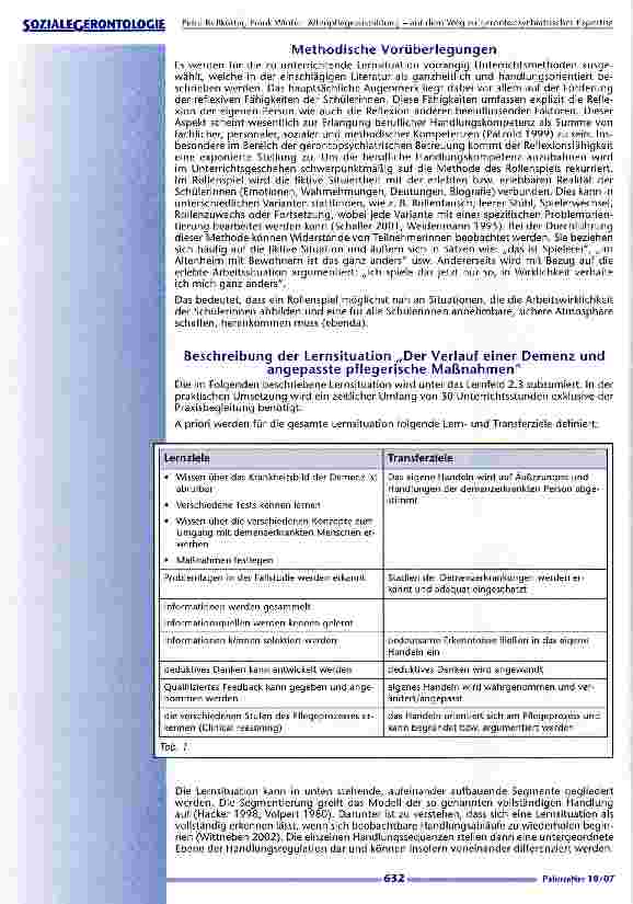 Vorschauseite 4: Altenpflegeausbildung - auf dem Weg zu gerontopsychiatrischer Expertise