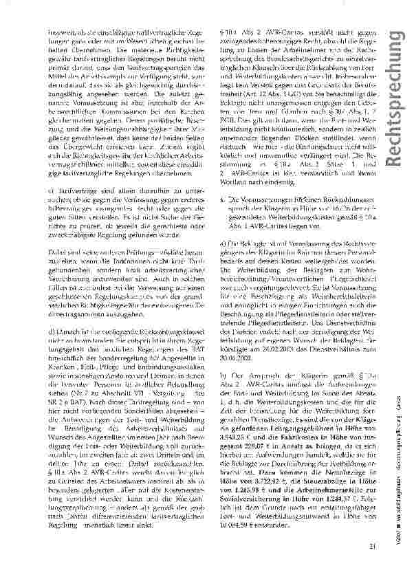 Vorschauseite 5: Weiterbildungskosten -Rückzahlungsverpflichtung - Caritas