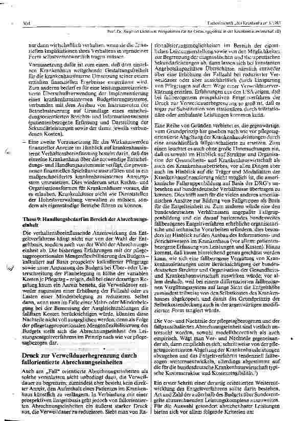 Vorschauseite 4: Perspektiven für die Ordnungspolitik in der Krankenhauswirtschaft (II)