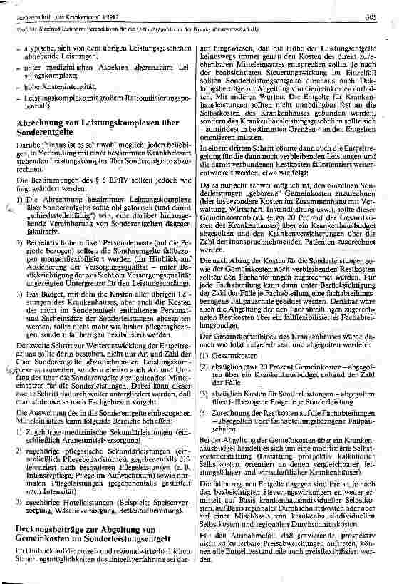 Vorschauseite 5: Perspektiven für die Ordnungspolitik in der Krankenhauswirtschaft (II)