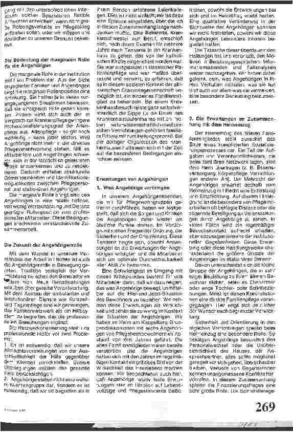 Vorschauseite 2: Die Heimübersiedlung: was Angehörige erwarten, was Angehörige brauchen
