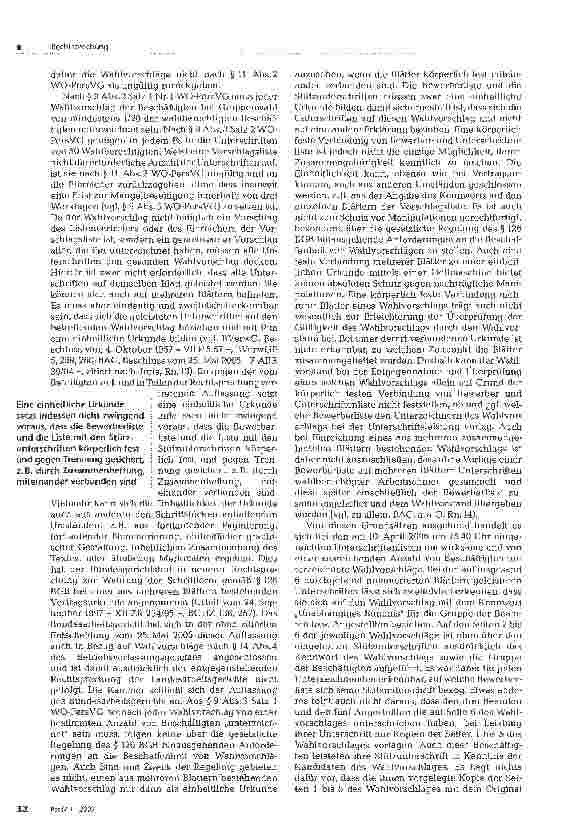 Vorschauseite 2: Anforderungen an die Urkundseigenschaft von Wahlvorschlägen