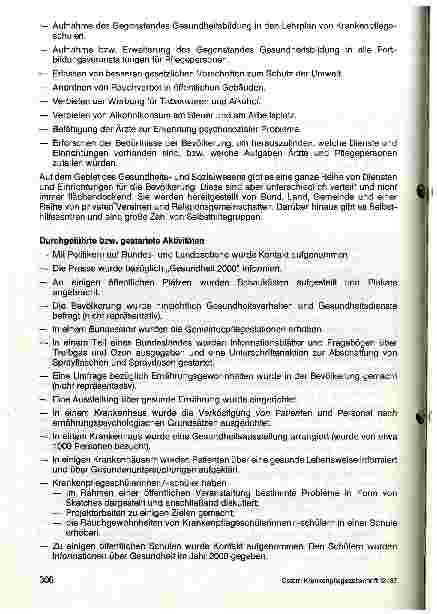 Vorschauseite 3: Projekt Gesundheit 2000