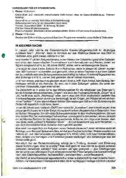 Vorschauseite 6: Projekt Gesundheit 2000