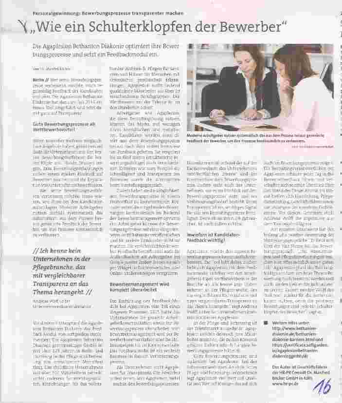 Vorschauseite 1: „Wie ein Schulterklopfen der Bewerber“