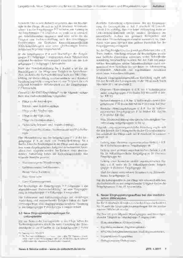 Vorschauseite 5: Neue Entgeltordnung für die kommunalen Beschäftigten in Krankenhäusern und Pflegeeinrichtungen