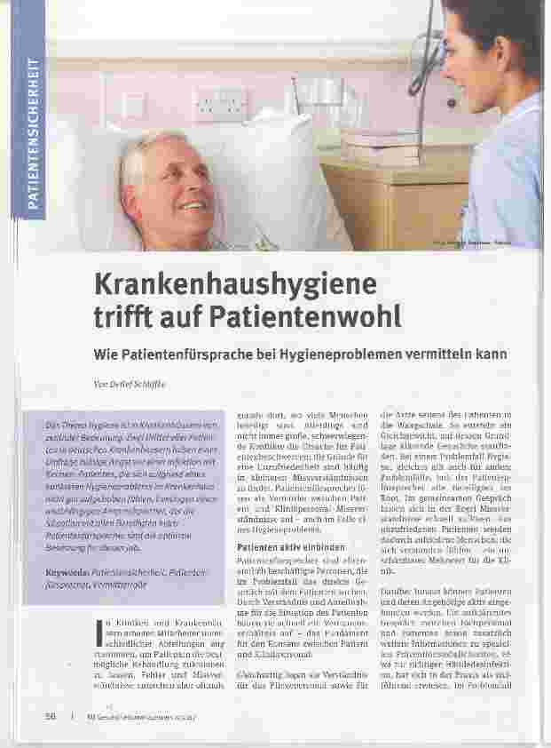 Vorschauseite 1: Krankenhaushygiene trifft auf Patientenwohl