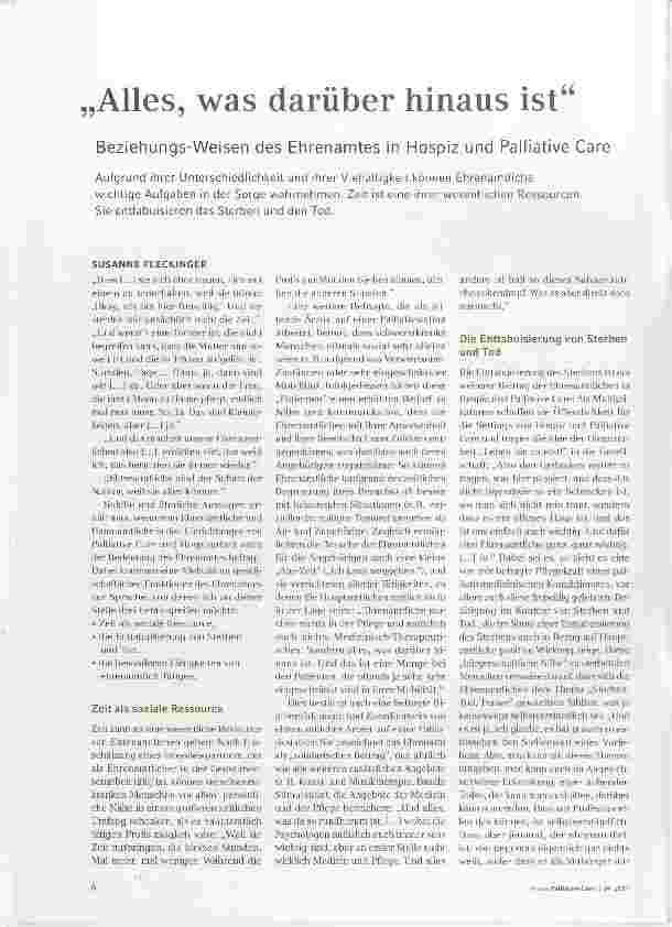 Vorschauseite 1: „Alles, was darüber hinaus ist“