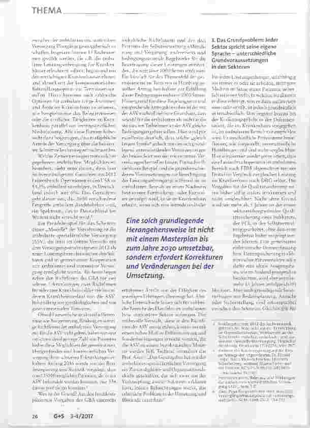 Vorschauseite 3: Die Mauer muss weg - ein Konzept für eine sektorenübergreifende Versorgung im deutschenGesundheitswesen