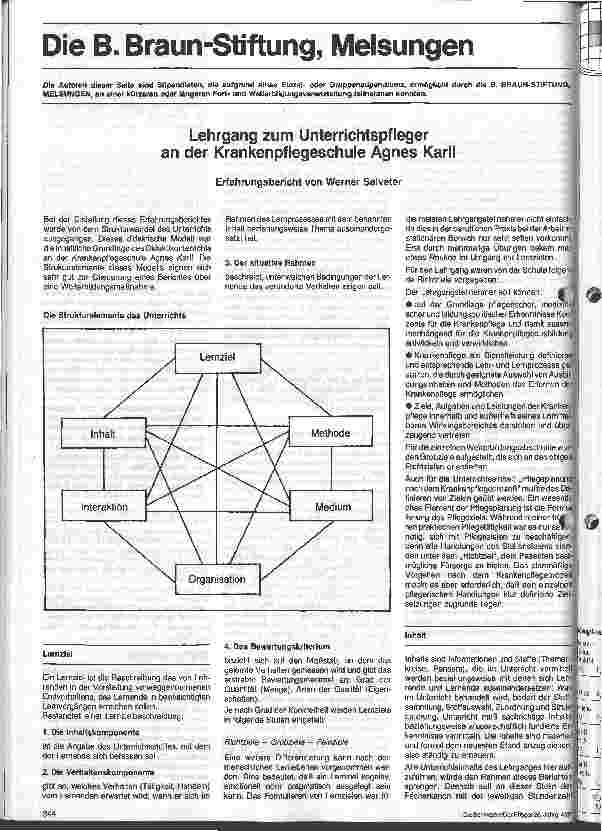 Vorschauseite 1: Lehrgang zum Unterrichtspfleger an der Krankenpflegeschule Agnes Karll Erfahrungsbericht