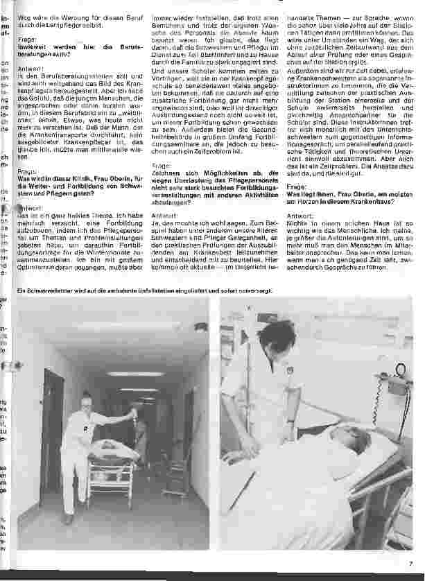 Vorschauseite 5: Das Allgemeine Krankenhaus Wandsbek Interview mit Frau Oberin Ingeborg Jürß