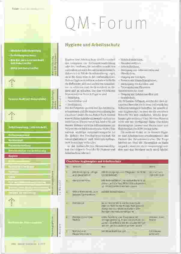 Vorschauseite 1: Hygiene und Arbeitsschutz