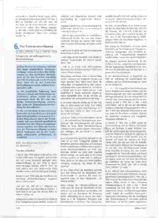 Vorschauseite 1: Zur Patientenverfügung