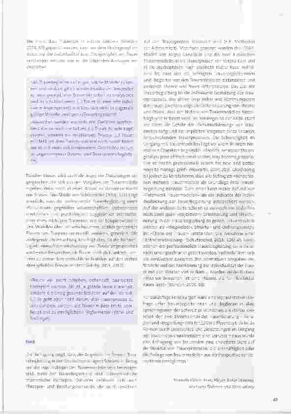 Vorschauseite 3: Trauermodelle in der Praxis: Anwendung, Nutzen und Erfahrungen