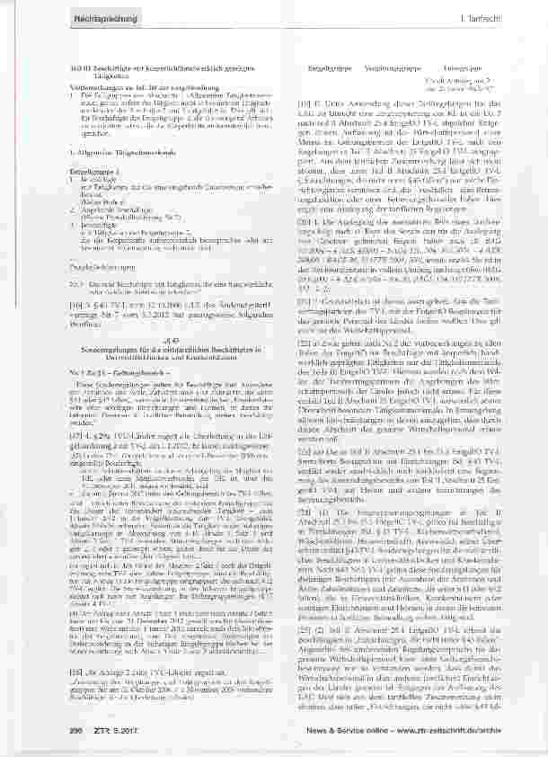 Vorschauseite 3: Beschäftigte im Küchenwirtschaftsdienst Stufenzuordnung Stufe 5 oder 6 der EG 3 TV-L - Sperre der Stufe 6