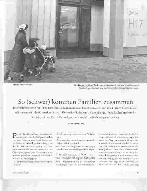 Vorschauseite 1: So (schwer) kommen Familien zusammen