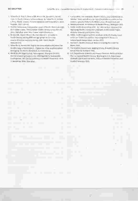 Vorschauseite 3: Gesundheitskompetenz in Deutschland Nationaler AktionsplanHealth literacy in Germany national action plan