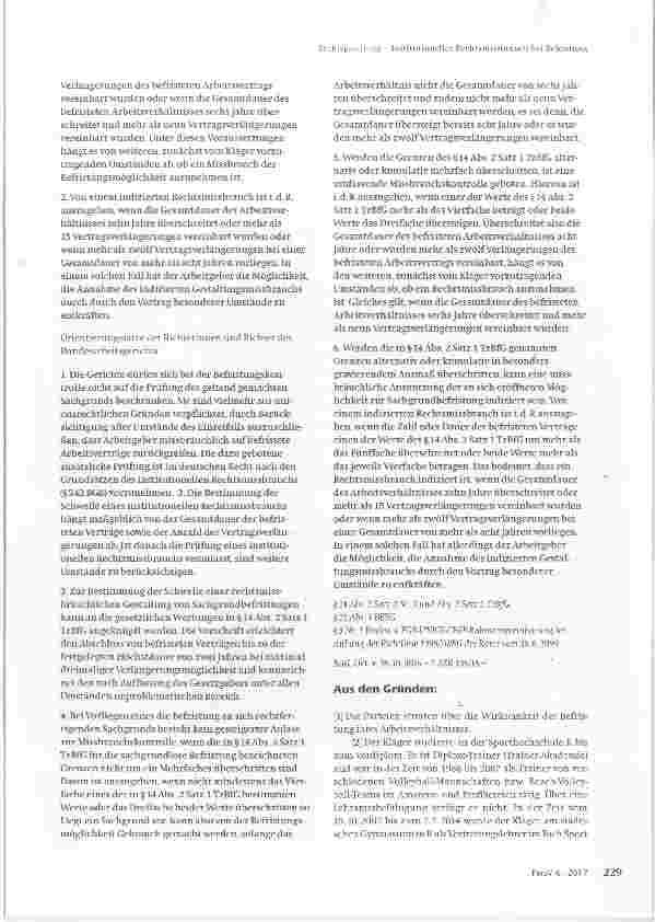 Vorschauseite 2: Institutioneller Rechtsmissbrauch bei Befristung