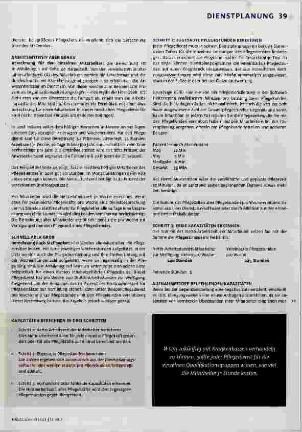 Vorschauseite 2: Ihre Aufnahmefähigkeit berechnen