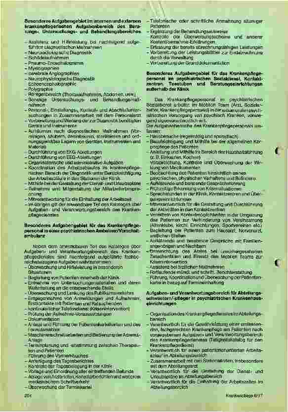 Vorschauseite 2: Zielsetzung, Aufgabenund Verantwortungsbereich des Krankenpflegedienstes in einer Psychiatrischen Krankenhauseinrichtung