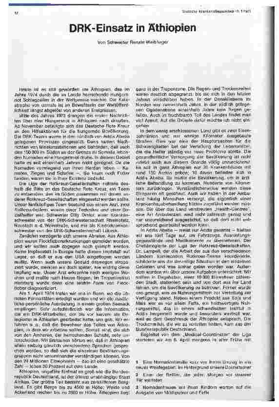 Vorschauseite 1: DRK-Einsatz in Äthiopien
