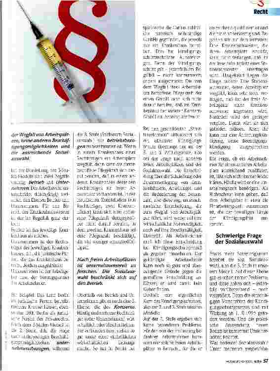 Vorschauseite 2: Strukturreform und Arbeitsrecht 1. Teil Dilemma der Krankenpflege