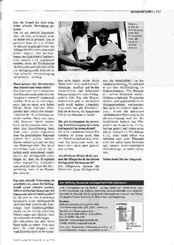 Vorschauseite 2: Je früher die Behandlung beginnt, desto wirksamer ist sie