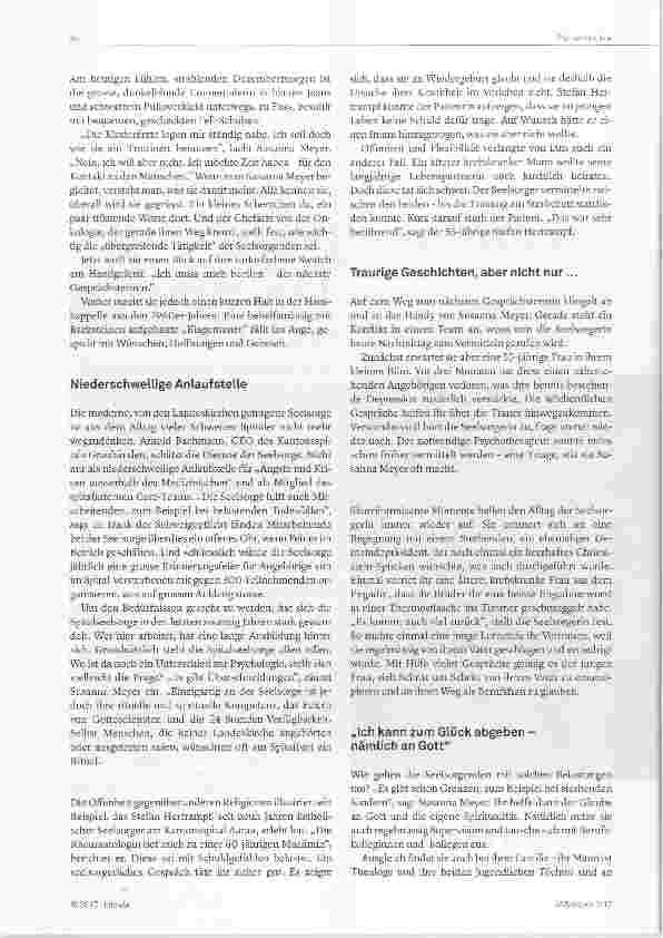 Vorschauseite 2: Medizin für die Seele oder: wenn Menschen mehr brauchen als Medizin