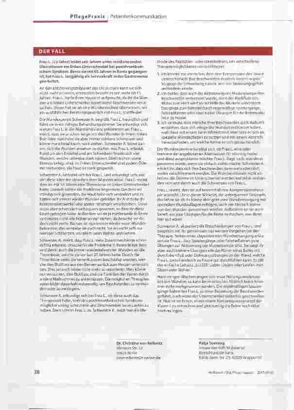 Vorschauseite 3: Kommunikationsstrategien für Pflegende Beratung bei chronischen Wunden
