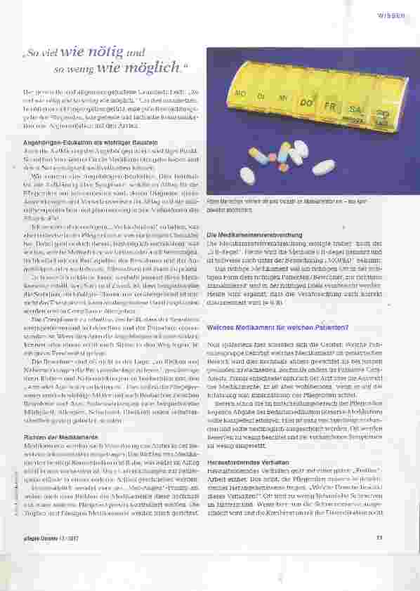 Vorschauseite 3: Pharmakotherapie, Medikamenteneinnahme und -gäbe