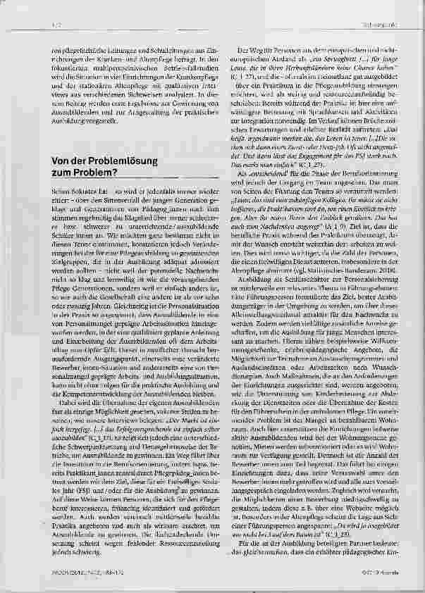 Vorschauseite 2: Veränderungsprozesse im Kontext des aktuellen Fachkraftbedarfs am Beispiel der Ausbildung