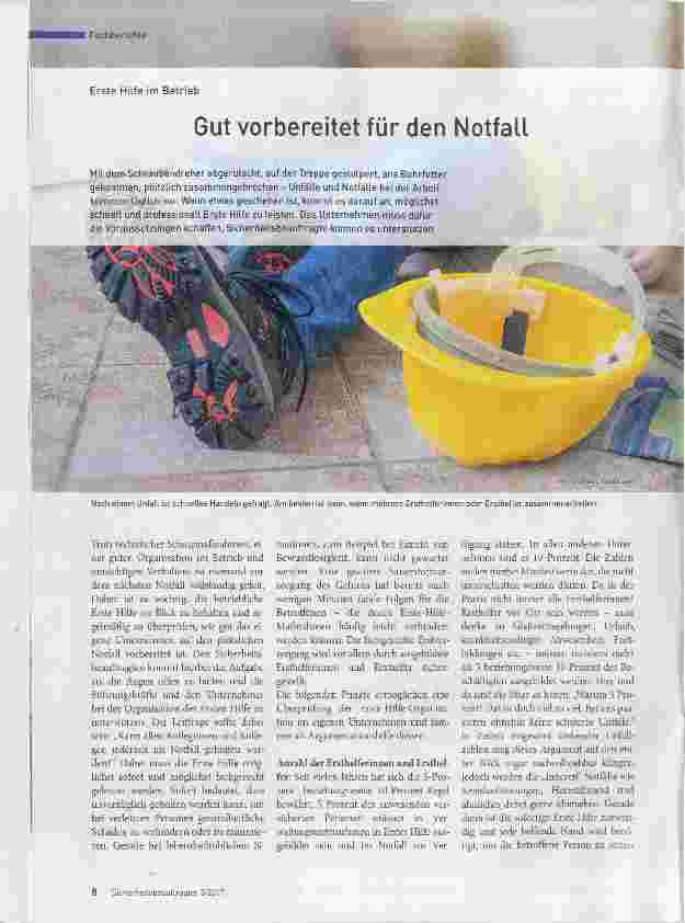 Vorschauseite 1: Gut vorbereitet für den Notfall
