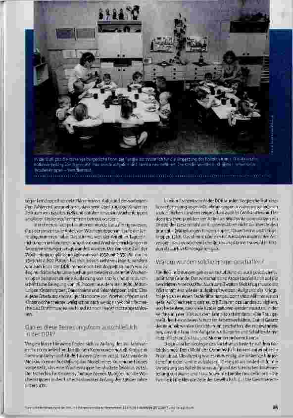 Vorschauseite 2: Kinderbetreuung in der DDR, Teil 1 Krippe und Kita als Wochenheim