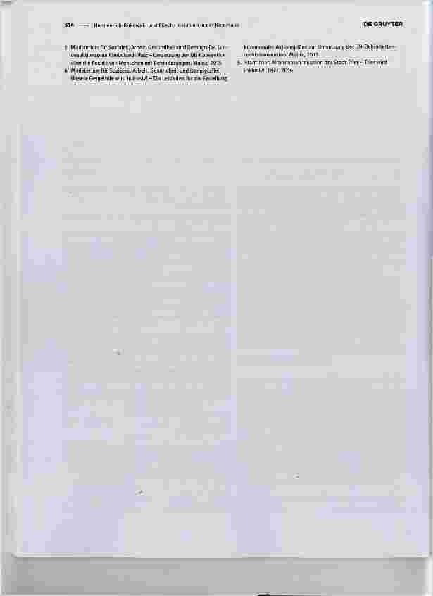 Vorschauseite 4: Inklusion in der Kommune Aktionspläne zur Umsetzung der UN-Behindertenrechtskonvention in Rheinland-Pfalz