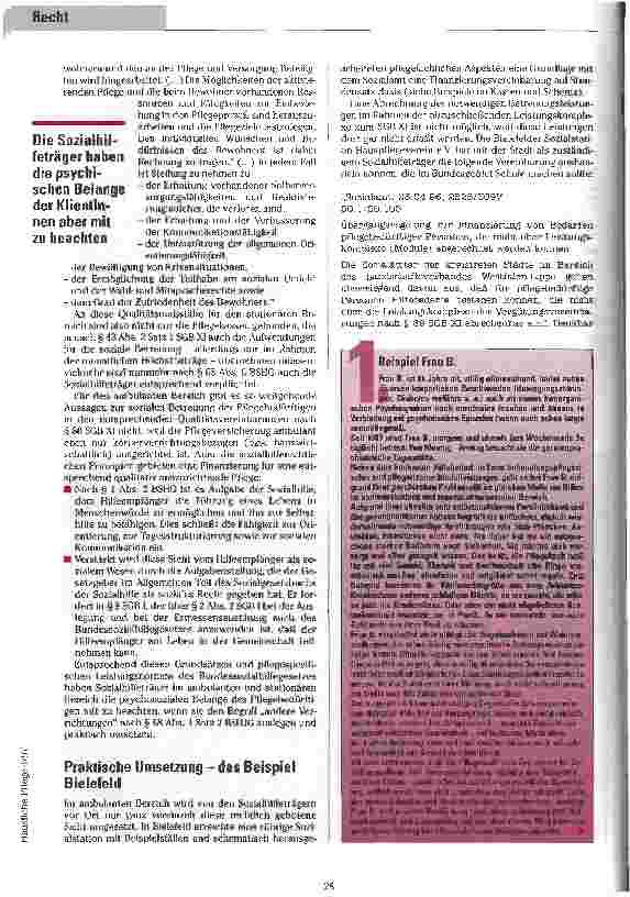 Vorschauseite 3: Nicht zu übersehen... Der erweitertete Pflegebegriff im Bundessozialhilfegesetz (BSHG)