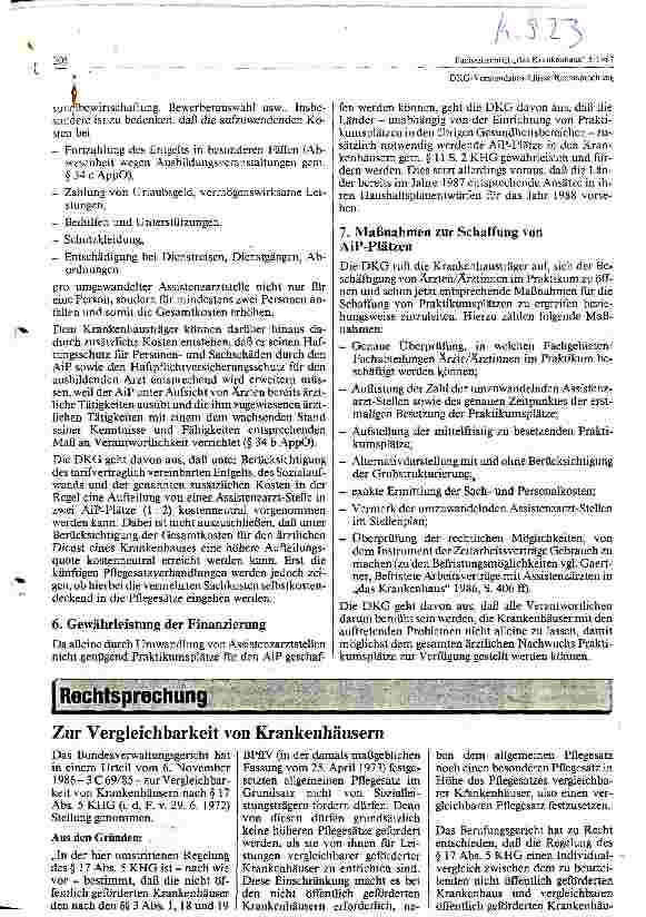 Vorschauseite 3: Grundsatzerklärung der DKG zur Einführung des Arztes im Praktikum AiP
