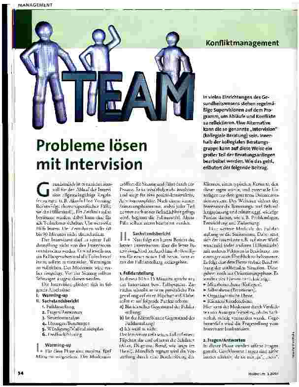 Vorschauseite 1: Probleme lösen mit Intervision