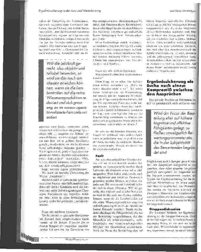 Vorschauseite 4: Ergebnissicherung in der Ausund Weiterbildung