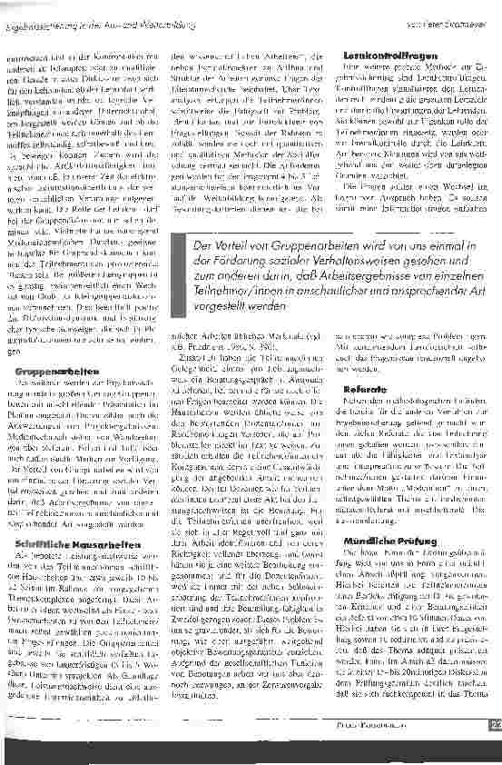 Vorschauseite 5: Ergebnissicherung in der Ausund Weiterbildung