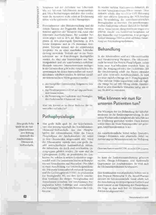 Vorschauseite 2: Rhinitis und Nasenpolypen als Folge von Salicylatintoleranz