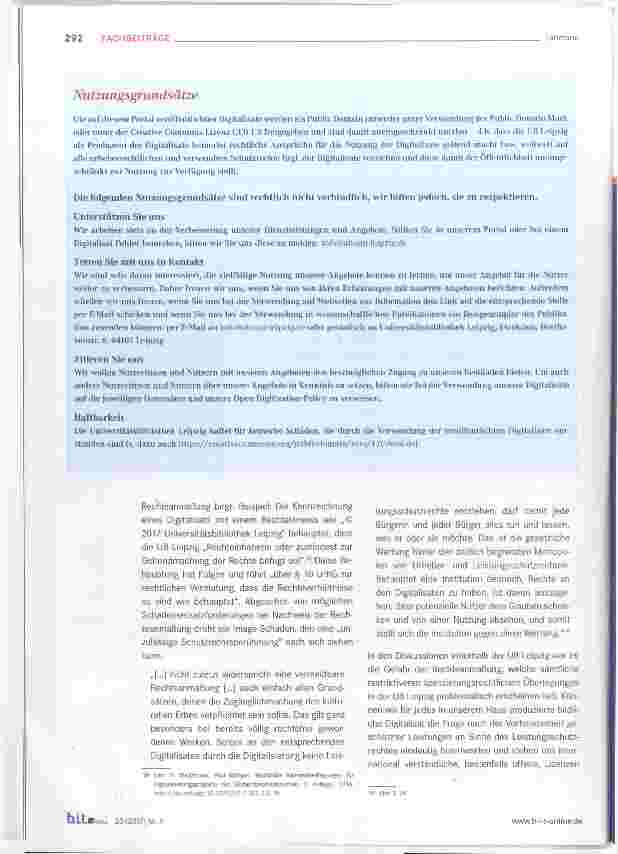 Vorschauseite 4: Freie Digitalisate für uneingeschränktes wissenschaftliches Arbeiten Die UB Leipzig gibt sich eine Open Digitization Policy