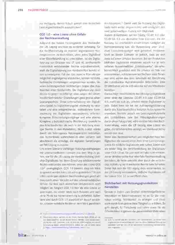 Vorschauseite 5: Freie Digitalisate für uneingeschränktes wissenschaftliches Arbeiten Die UB Leipzig gibt sich eine Open Digitization Policy