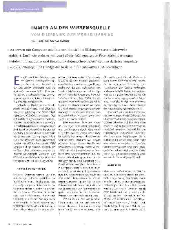 Vorschauseite 1: IMMER AN DER WISSENSQUELLE