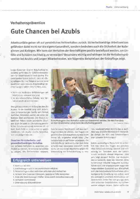 Vorschauseite 1: Gute Chancen bei Azubis
