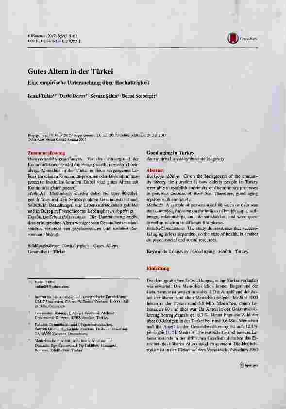 Vorschauseite 1: Gutes Altern in der Türkei